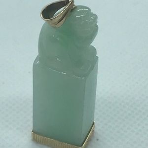 14kt foo dog pendant